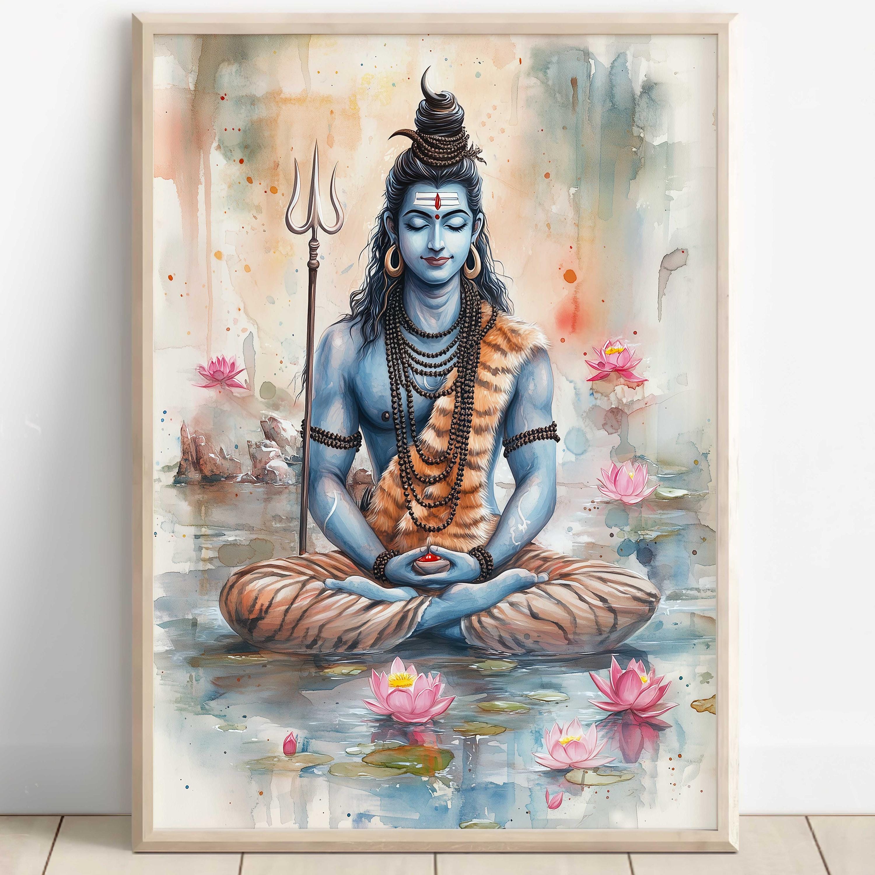 シヴァ神、シヴァの瞑想、ヒンドゥー教の神、シヴァのアート、インドの