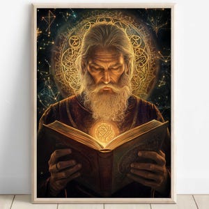 Dagda Celtic God Wall Art, Irish Mythology Print, God of Wisdom and Prosperity, Celtic Tonalism Decor, Ancient Celtic Spiritual Artwork