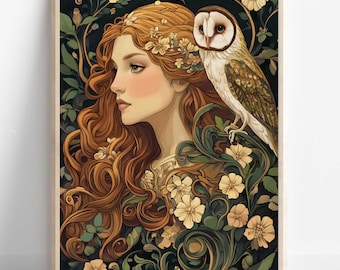 Athena Wall Art, Goddess Athena Canvas, Greek Goddess of the War, Greek Mythology Poster, Ancient Greece Poster, Divine Feminine Decor