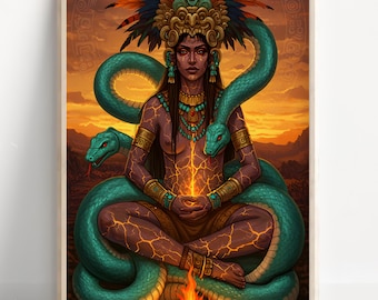 アステカの壁画、コアトリクエの芸術、アステカの地球の女神の装飾