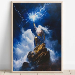 Zeus Wall Art, King of the gods, Greek gods poster, Greek god decor, Greek gods wall art, Greek mythology, Greek god Zeus art