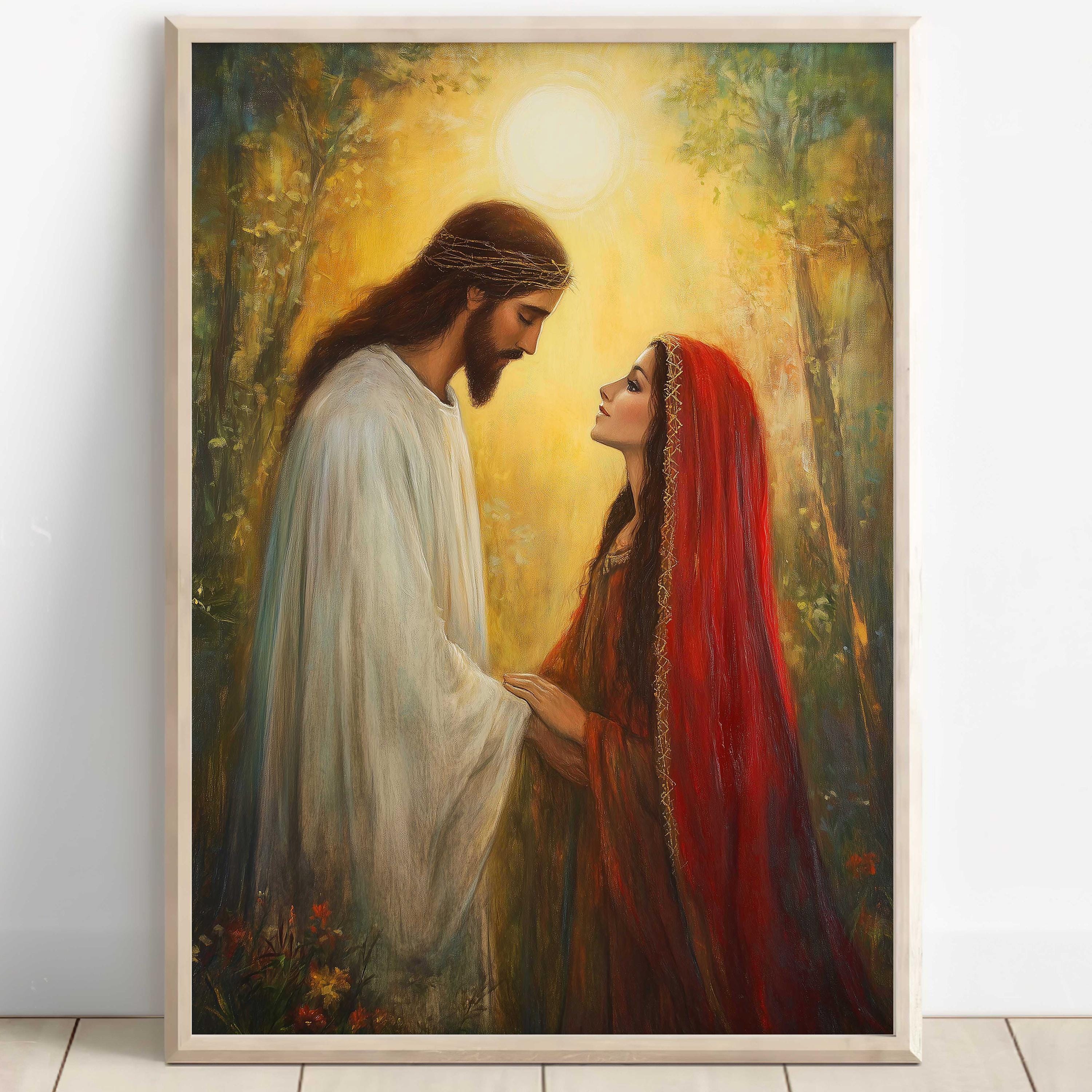 Christian Art, Jesus Christ & Mary Magdalene, Mary Magdalene, Modern Christian Painting, Modern Christian Art, Jesus Christ Painting