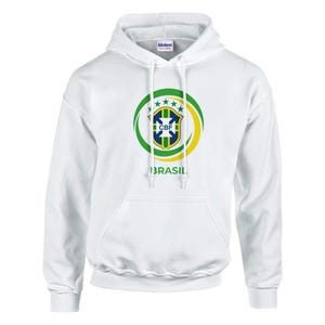 Brasil Soccer Hoodie Brazil Futbol fan gift Brasil National Team Hoodie Brazil National team Pullover Gifts for him.