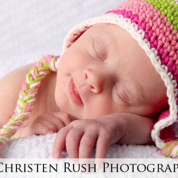 12-24 month pink stripe beanie