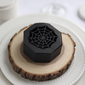 Caja de regalo octogonal de tela de araña SVG con plantilla cricut de tapa, archivo de corte láser de caja de favor de boda de fiesta de Halloween, corte de papel Cameo (svg dxf ai cdr)
