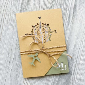 5x7 Destination wedding invitation svg template, Cricut boarding pass invite, Travel laser cut airline ticket papercut cameo, cdr ai dxf pdf