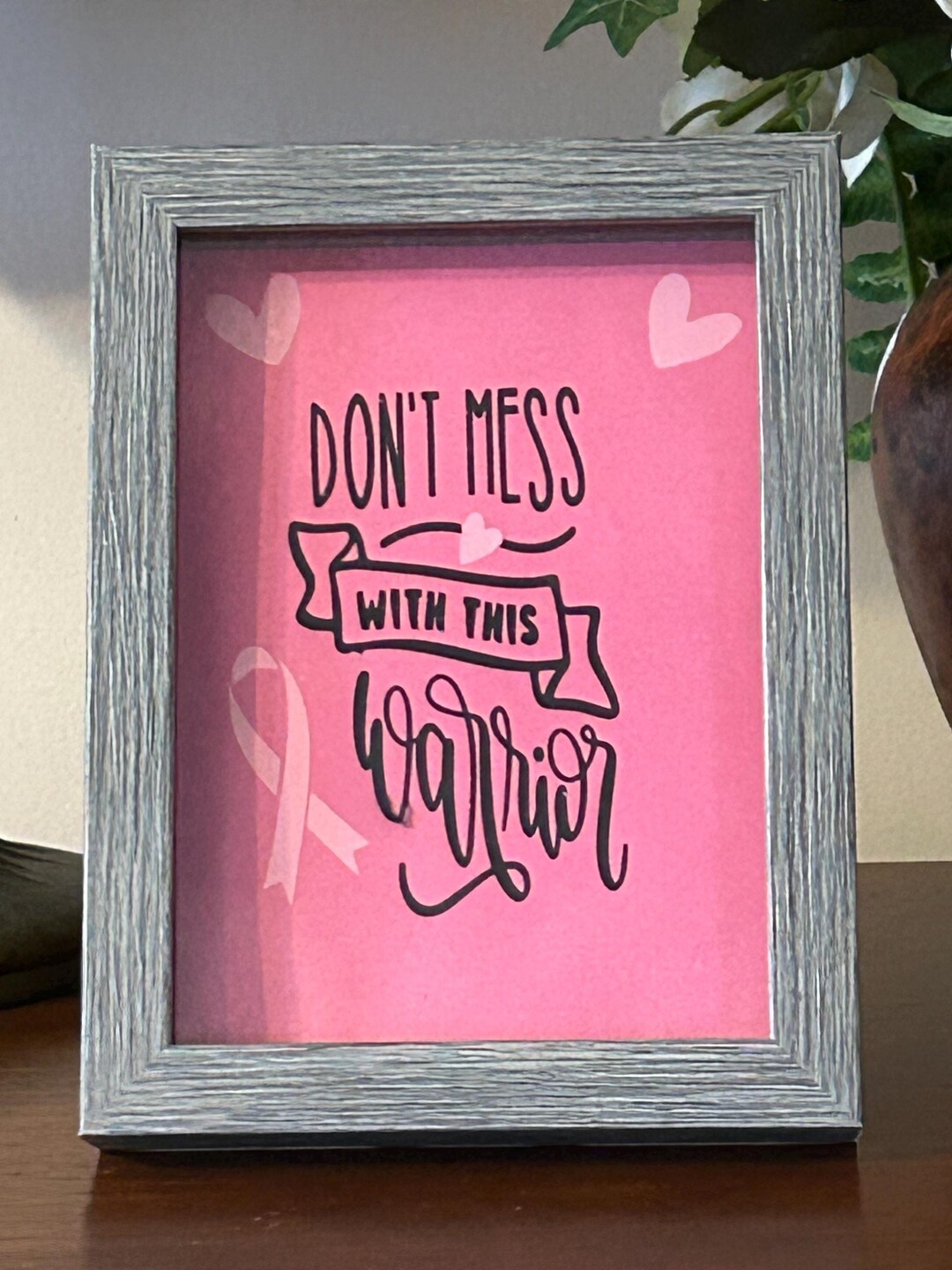 Cancer Awareness Shadow Box: Warrior Art, Encouragement Gift (5x7) - Etsy