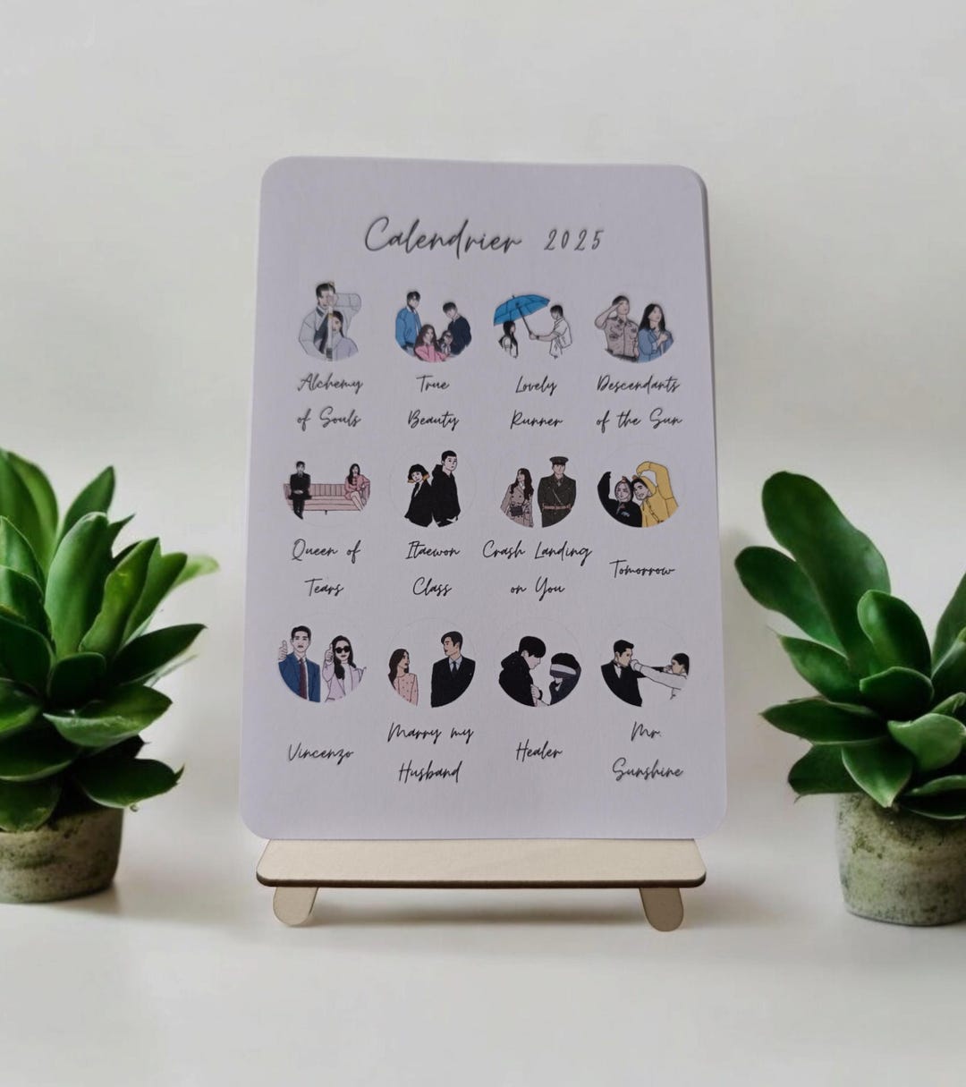 Kdrama Calendar 2025 in French Perfect Gift for Korean Series Fans Etsy
