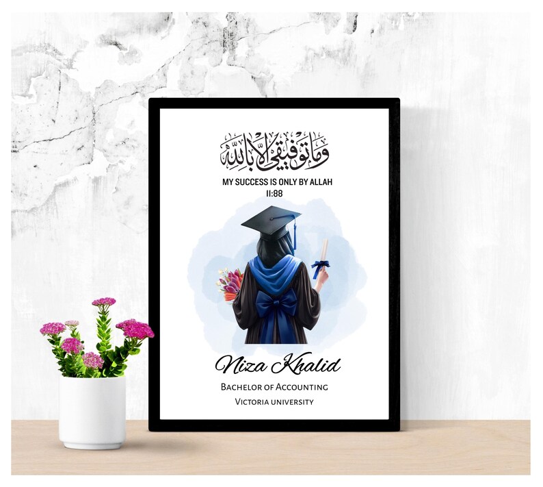 Personalized Islamic Graduation Print | Quran Quote (digital Download ...