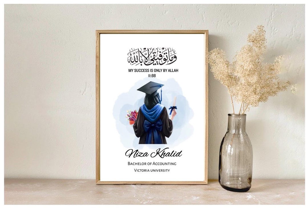 Personalized Islamic Graduation Print | Quran Quote (digital Download ...