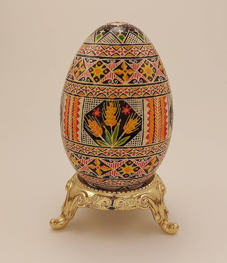 Easter Egg Goose Pysanka, Real Traditional Ukrainian Goose Egg, Poppy ...