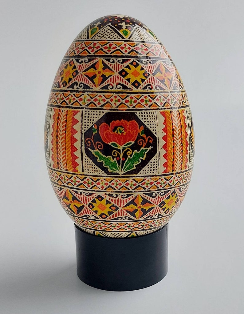 Easter Egg Goose Pysanka, Real Traditional Ukrainian Goose Egg, Poppy ...