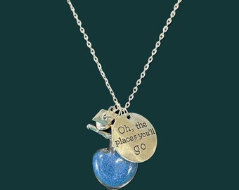 Graduation Keepsake Necklace | Quote & Sand Bottle, Stainless Steel