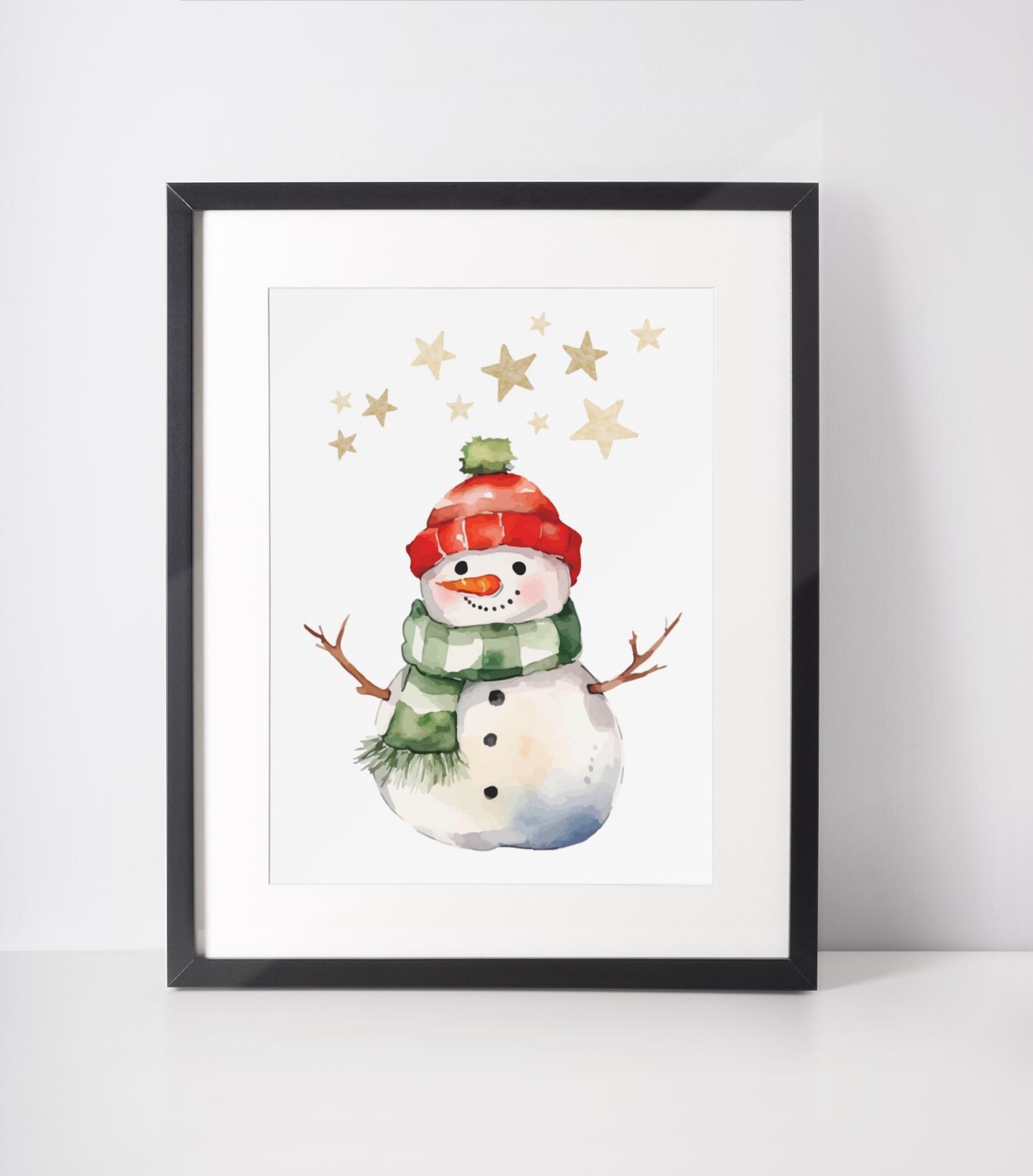 Vintage Snowman Winter Printable Wall Art Seasonal Decor Snowman Digital Download School Home and Office Decor Gift