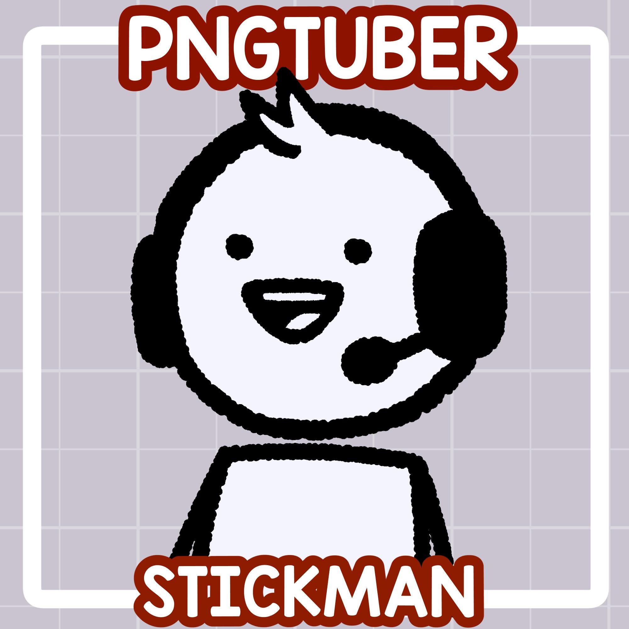 Stickman PNGTuber Avatar: Ready to Use Veadotube Model (Instant Download)