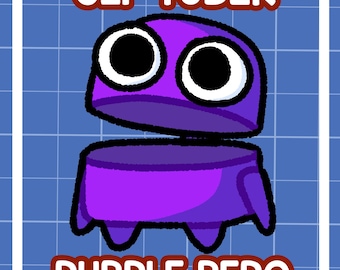 Purple Repo PNGTuber: Ready-to-Use Veadotube Emotes (Digital Download)
