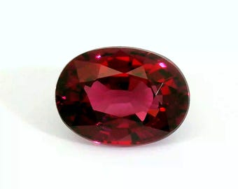 Naturlig Rhodolit Granat 2,35 ct Ovalslipad Lös Ädelsten 9 x 6 MM