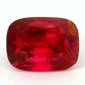 Natural Spinel | 0.90crt  Cushion Cut, Vibrant Red Burma Spinel 5x5MM Loose Gemstone.