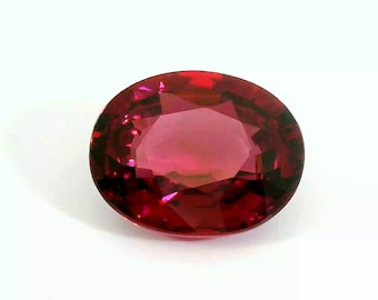 Naturlig rhodolitgranat 2,51 crt oval slipning (9 x 7 MM) lös ädelsten.