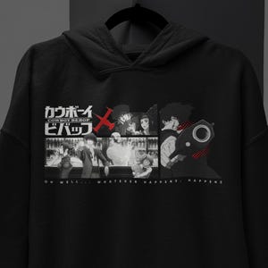 Cowboy Bebop Hoodie, Anime Fans Apparel, Gift for Anime Lovers, Spike Spiegel Merch, 90s Retro Anime Hooded, Unisex Cowboy Bebop Manga