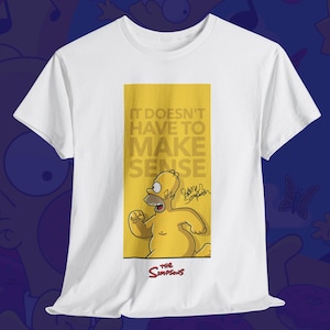 Homer Simpson-shirt, The Simpsons-T-shirt, grappige Homer Simpson Runs-merchandise, Homer Simpson ondertekende tshirt, Simpsons-kleding, cadeau cartoon minnaar