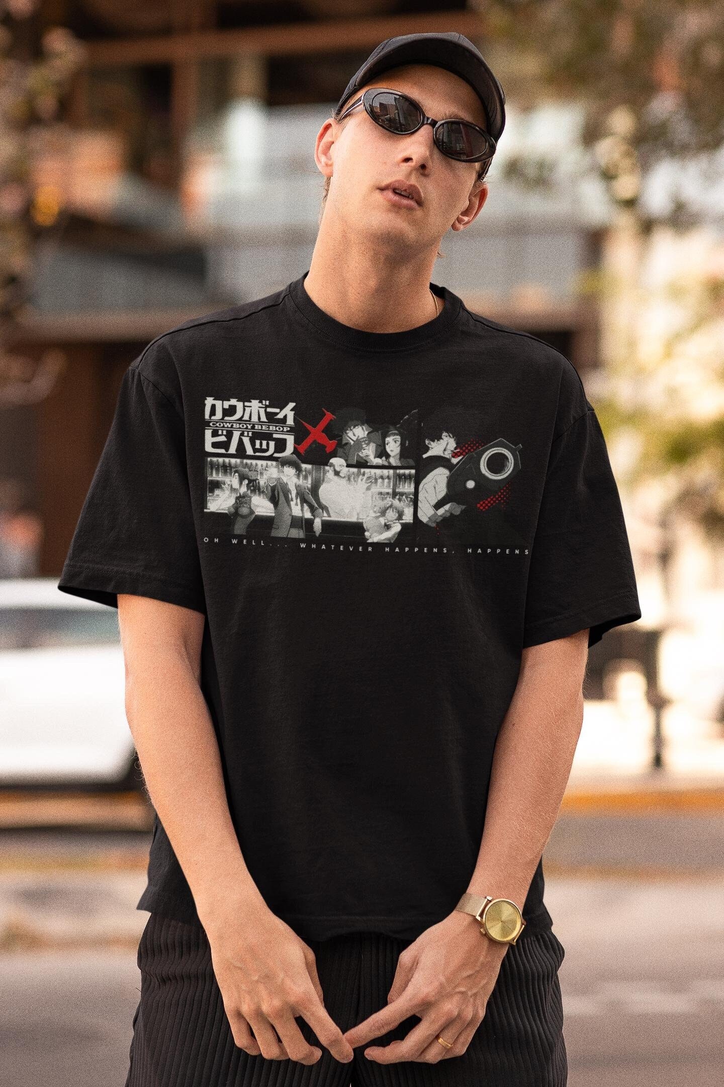 T-shirt Homme 88Rising X Cowboy Bebop - Taille XL Noir - Coton - Occasion Très Bon état (léger Bouloches)