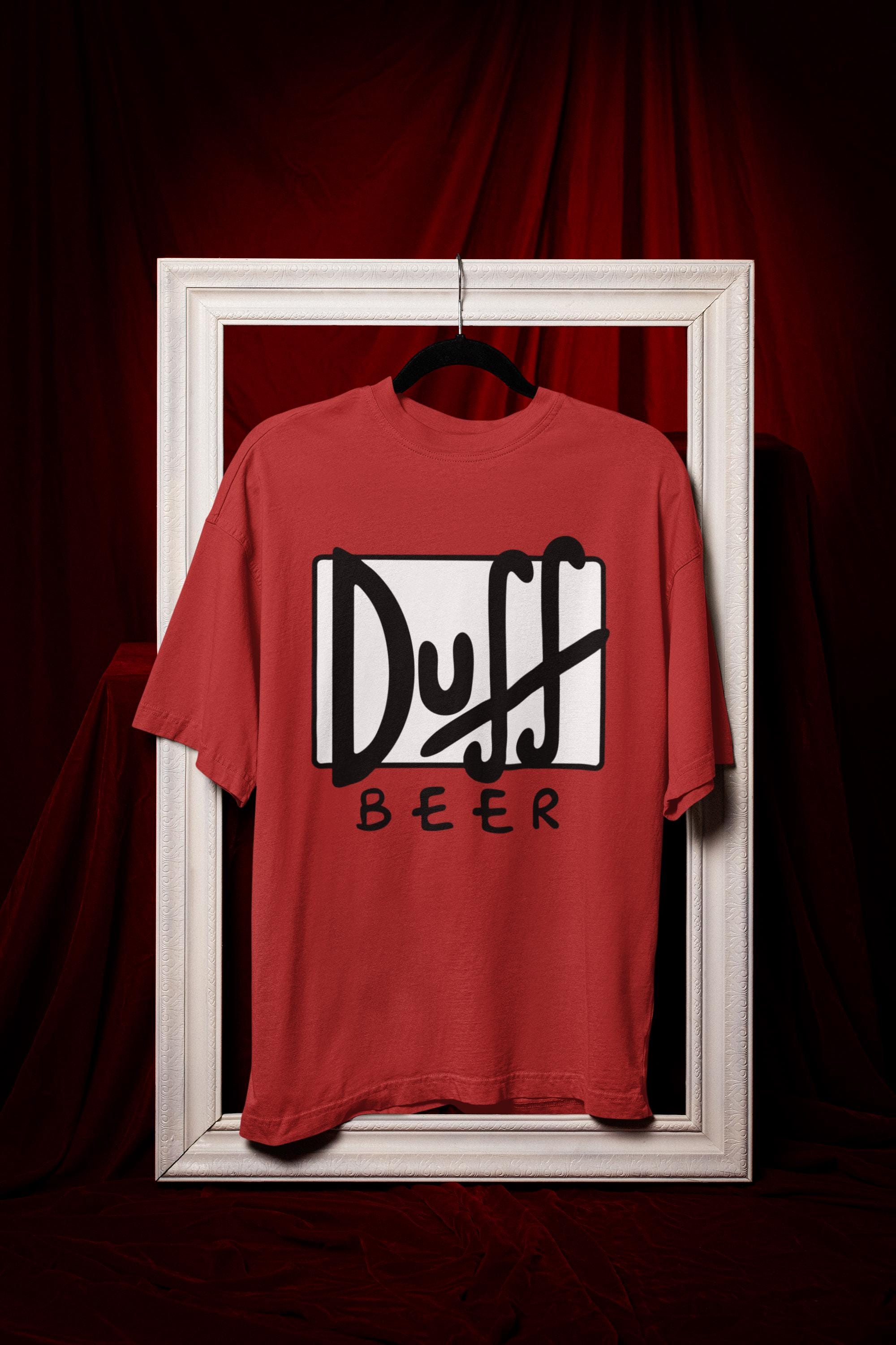 Duff Beer Unisex Tee, Simpsons Fan Gift, Moe's Bar Drinking Shirt, Homer Simpson Duffman Apparel, Funny TV Show Tee, Vintage Cartoon Merch