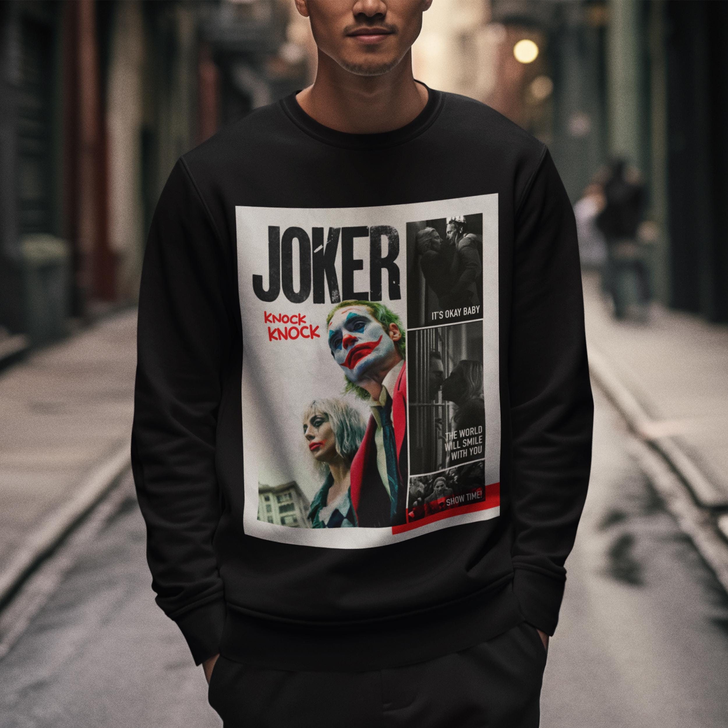 Moletom do filme Joker de Joaquin Phoenix, moletom do filme Joker 2, suéter Joker 2024, moletom do filme Harley Quinn, produtos de Arthur Fleck