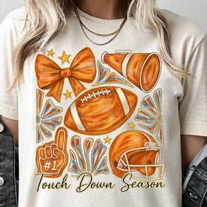 Touchdown Season Png, Boho Floral Football Png, Football png, Football Game Day Png, Football Fall Autumn Png, Football Coquette Bow png