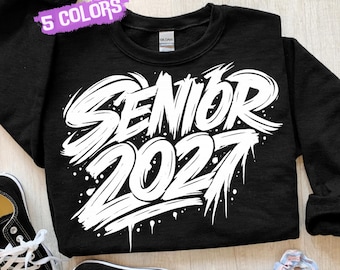 Senior 2027 PNG, High School Graffiti Design, Graduation Sublimation