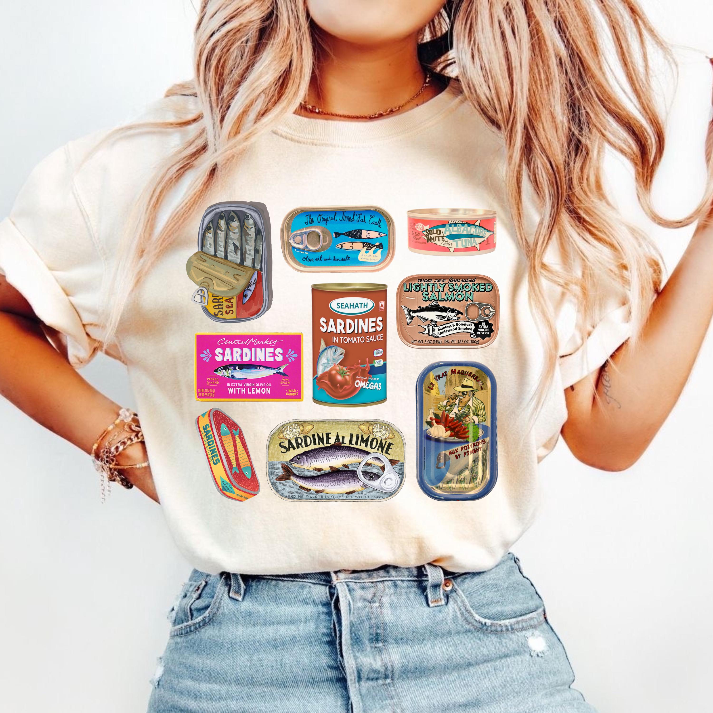 Tinned Fish design png, Sardines png, Fisherman Core png, Retro Tinned Fish, Fisherman Aesthetic, Fishing Season png, Fisher Gifts, Fish png