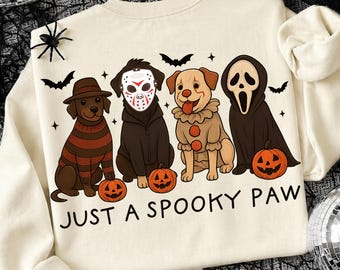 Just a Spooky Paw png, Halloween dog png, Horror Halloween Png, Halloween png, Dog Lover png, Dog Mama png, Halloween characters png
