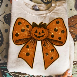 Halloween Coquette Bow Png, Spooky Season Aesthetic Halloween Png, Spooky vibes Png, Pumpkin Season Png, Spooky Pumpkin Coquette Bow Png