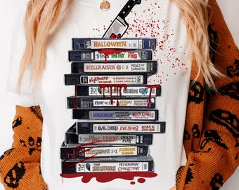 Halloween Movies VHS Png, 90s Halloween Png, VHS Tapes, Witch Halloween Gift, Halloween Design Png, 90s VHS Png, 90s Style Halloween png