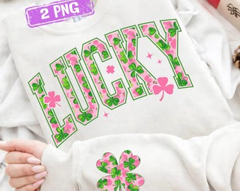 Lucky Shamrock PNG, Pink Clover St Patrick’s Day Sublimation Design