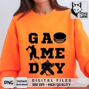 Game Day Hockey png, hockeymoeder png, hockeyshirt png, cadeau hockeycoach, hockeyspeler png, sublimatieontwerp, hockey png, sportpng