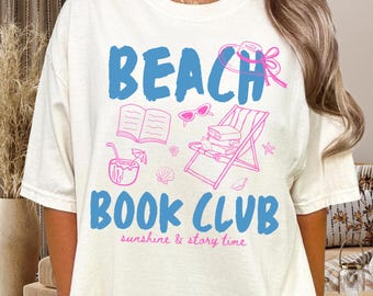 Beach Book Club PNG, lesendes Sommermädchen Design, Buchliebhaber Sublimation