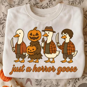 Solo un&#39;oca horror in formato PNG, Clipart di un&#39;oca sciocca retrò di Halloween, Sublimazione di un&#39;oca di Halloween, Divertente PNG di Halloween, PNG horror, Stagione spettrale
