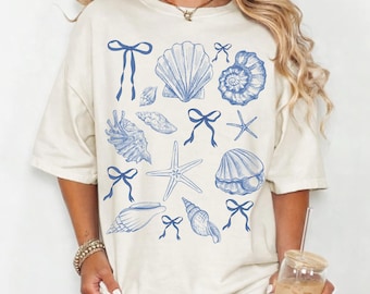 Coquette Seashell PNG, Beach Png, Coastal Png, Summer Vibes Png, Summer Coquette Png, Vintage Summer Png, Girls Trip Png, Retro Summer Png
