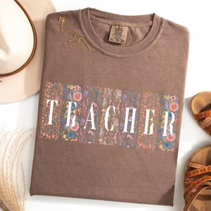 Boho Floral Teacher PNG, Teacher Shirt Design, Teaching Life Png, Teacher Shirt Png, Teacher Appreciation, Boho Wildflowers Png