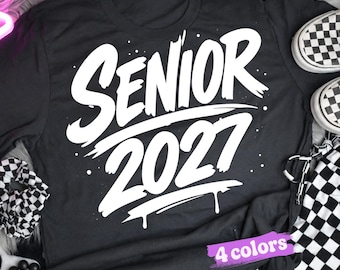 Senior 2027 PNG, Class of 2027 Graduation Design, Graffiti Style Sublimation