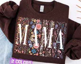Floral Mama PNG, Boho Spring Design, Mothers Day Sublimation