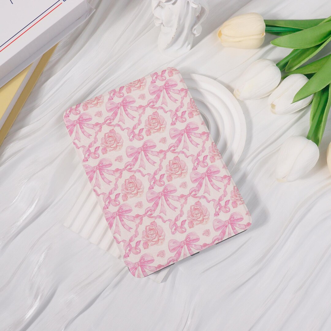 Pink Bows and Roses Kindle Case 2024 for Kindle Colorsoft KPW6 ...