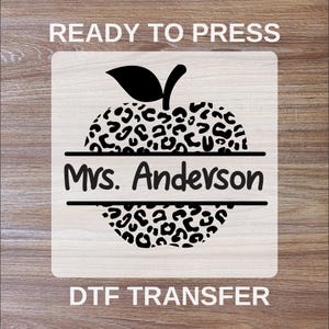 Custom Teacher DTF Transfers, Personalized Teacher Ready To Press, Customized Name DTF Print, High Quality, Heat Transfer, Iron On Transfer