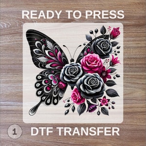 Floral Butterfly DTF Transfers, Sublimation Design Ready To Press, Boho Butterfly Hoodie High Quality Print, Ready For Press, Heat Transfer