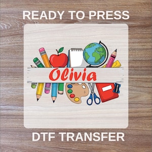 Custom Teacher DTF Transfers, Personalized Teacher Ready To Press, Customized Name DTF Print, High Quality, Heat Transfer, Iron On Transfer