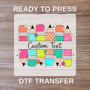 Custom Teacher DTF Transfers, Personalized Teacher Ready To Press, Customized Name DTF Print, High Quality, Heat Transfer, Iron On Transfer