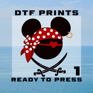 Disney Pirates Ready To Press, Custom Disney DTF Transfer, Personalized High Quality, Disneyland Heat Transfer, Ready For Press, Full Color