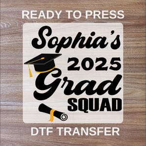 Custom Graduate DTF Transfer, Personalized Proud Ready To Press, High Quality, Senior Heat Transfer, Iron On Transfer, Grad Cold Peel DTF