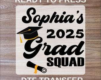 Custom Graduate DTF Transfer, Personalized Proud Ready To Press, High Quality, Senior Heat Transfer, Iron On Transfer, Grad Cold Peel DTF